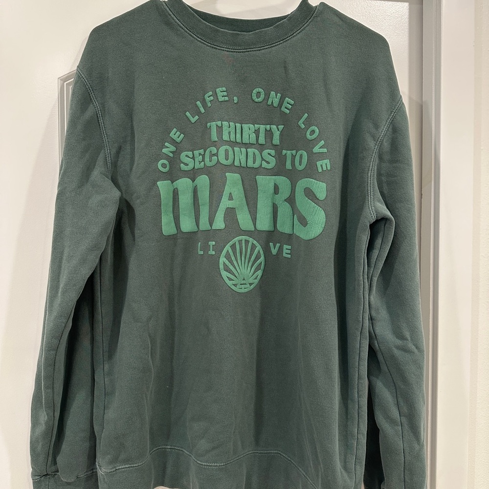 Thirty Seconds to Mars Adult Green Sweatshirt